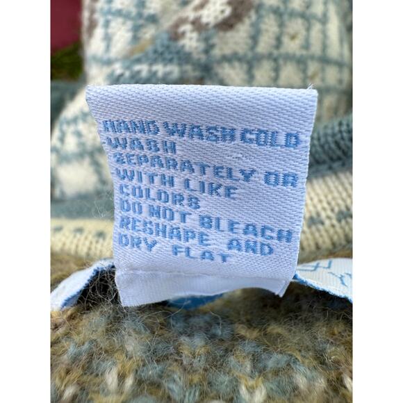 Vintage Squaw Valley 100% Wool Sweater Cardigan Size Petite Medium - Picture 5 of 5